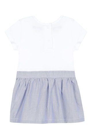 Robe trompe-l'œil - Blanc et gris - Catimini