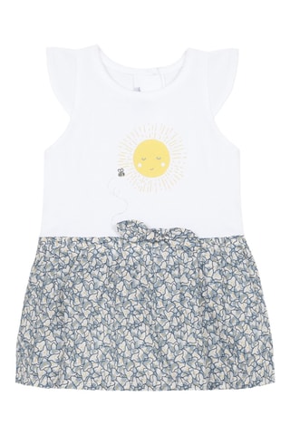 Robe - Blanc et gris - Catimini