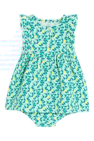Robe sans manches et culotte - Turquoise et vert clair - Obaïbi