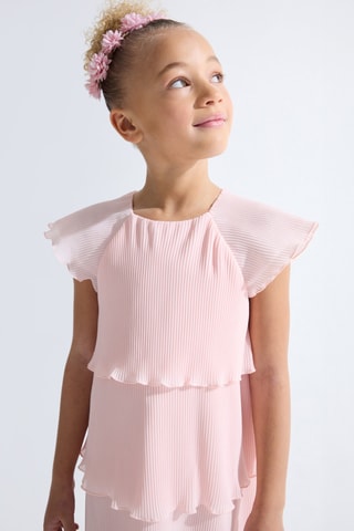 Robe plissée volantée - Rose - Okaïdi