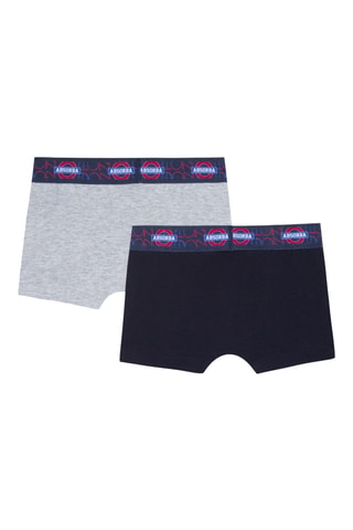 2 boxers - Gris clair chiné et bleu nuit - Catimini