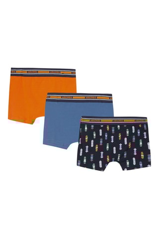 3 boxers - Bleu et orange - Absorba