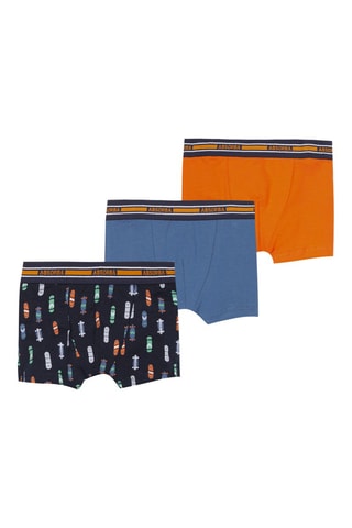 3 boxers - Bleu et orange - Absorba