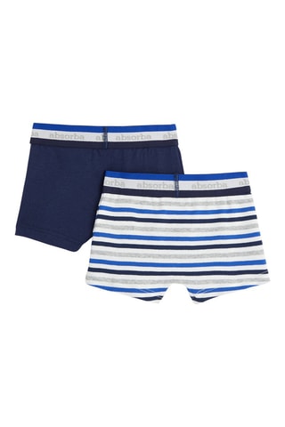2 boxers - Bleu marine et écru - Absorba