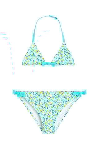 Maillot 2 pièces Vert d’eau et blanc - Okaïdi