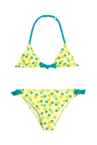 Maillot 2 pièces Vert émeraude et jaune - Okaïdi