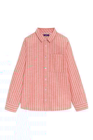 Chemise en lin - Corail chiné - Okaïdi