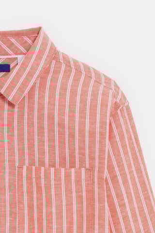 Chemise en lin - Corail chiné - Okaïdi