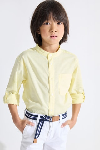 Chemise en lin - Jaune - Okaïdi