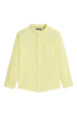 Chemise en lin - Jaune - Okaïdi