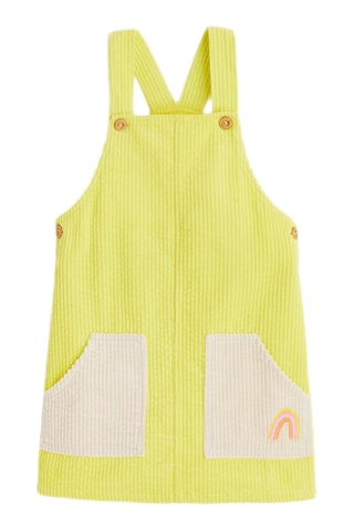 Robe salopette en velours - Jaune - Catimini