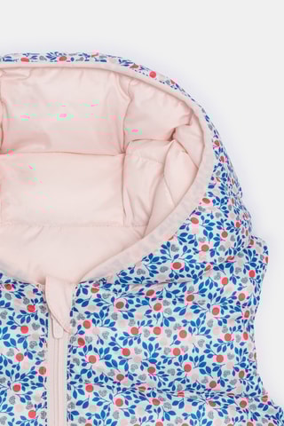 Doudoune sans manches réversible - Nude et bleu clair - Obaïbi