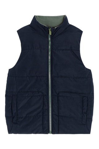 Doudoune sans manches réversible - Kaki et bleu marine - Okaïdi