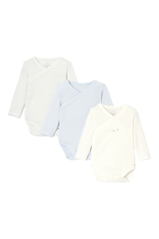 3 bodys - Ciel et blanc - Catimini