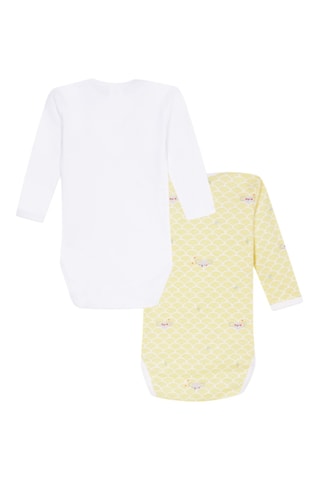 2 bodys - Jaune et blanc - Catimini