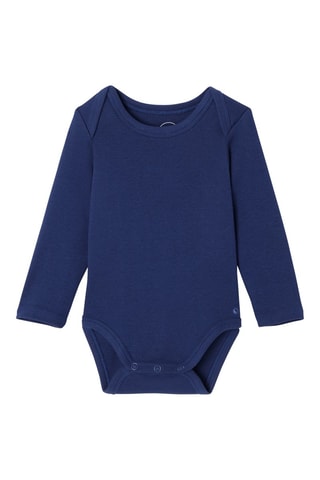 3 bodys - Indigo et blanc - Absorba