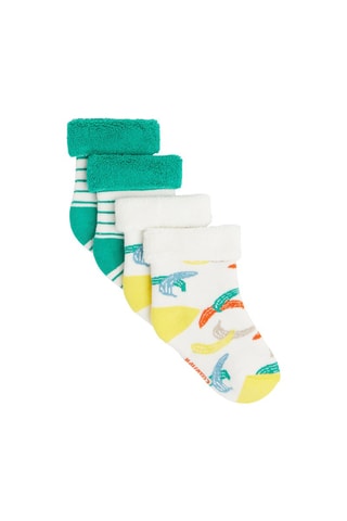 2 paires de chaussettes - Blanc et vert - Catimini
