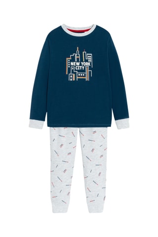 Pyjama - Bleu marine et blanc - Okaïdi