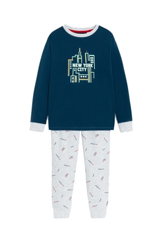 Pyjama - Bleu marine et blanc - Okaïdi