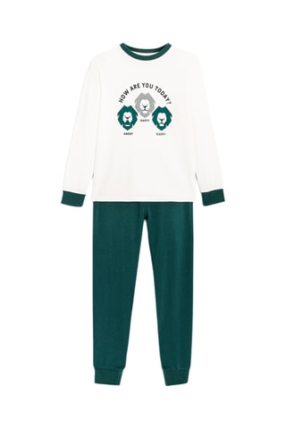 Pyjama - Blanc et vert émeraude - Okaïdi
