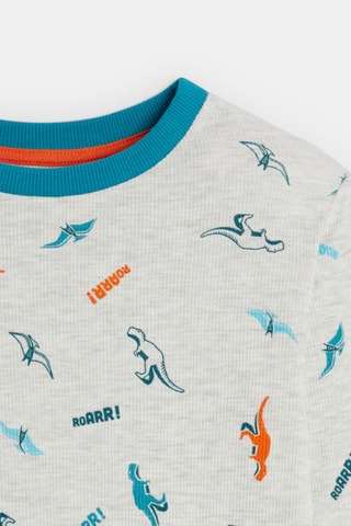 Pyjama - Gris clair chiné et bleu canard - Okaïdi