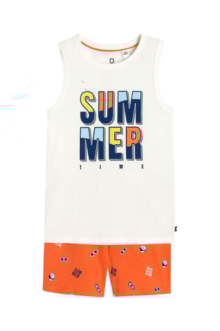 Enfant Garcon Pyjama Court Orange Nsummer Pyjama Court Deb Okg E23