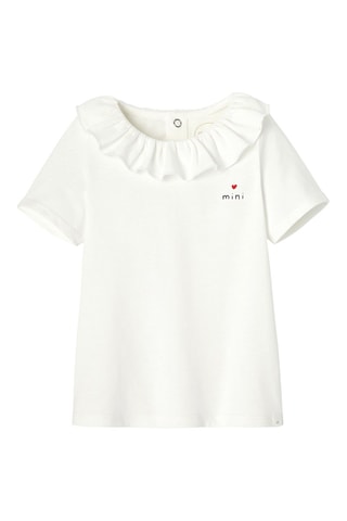 T-shirt - Ivoire - Rose poudré