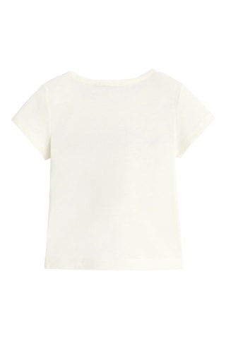 T-shirt - Ecru et rose - Absorba
