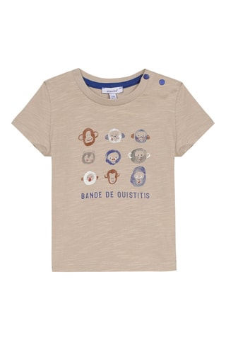 T-shirt - Beige et bleu - Absorba