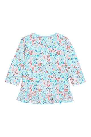 T-shirt Turquoise et rouge - Obaïbi