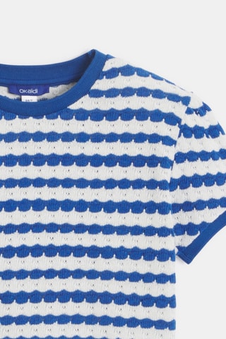 T-shirt - Indigo et blanc - Okaïdi