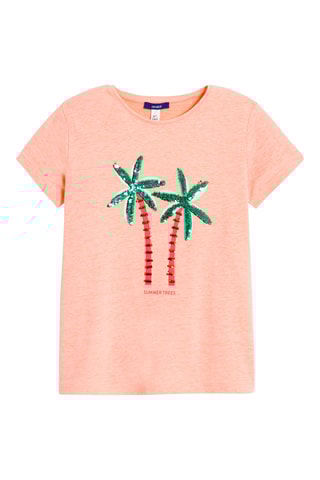 T-shirt - Rose chiné - Okaïdi
