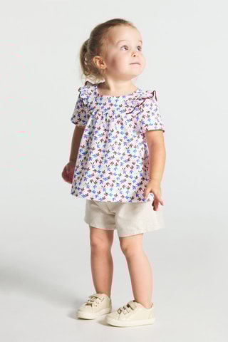 Blouse Blanc et bordeaux - Obaïbi