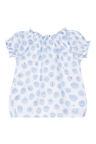 Blouse - Blanc et bleu clair - Absorba