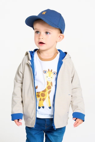 Sweat réversible à capuche - Bleu roi et beige - Obaïbi