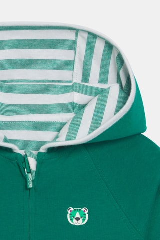 Sweat réversible à capuche - Vert et blanc - Obaïbi