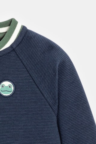 Sweat en velours - Bleu marine - Obaïbi