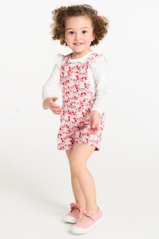 Salopette-short - Rose poudré - Obaïbi