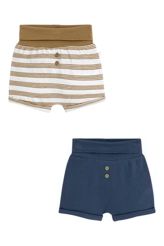 2 shorts - Blanc et bleu marine - Obaïbi