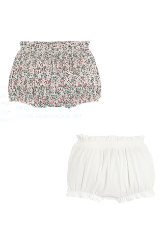 2 shorts - Blanc et rose - Obaïbi