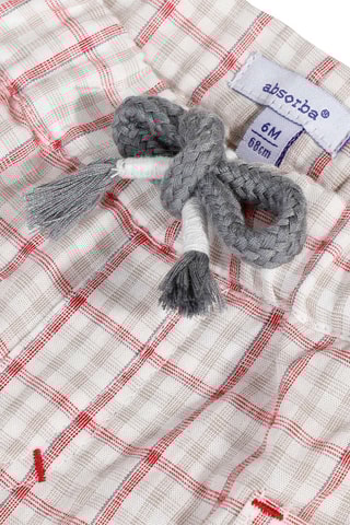 Bermuda - Gris clair et rouge - Absorba