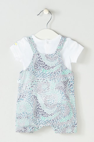 Combinaison et t-shirt - Blanc et turquoise - Absorba