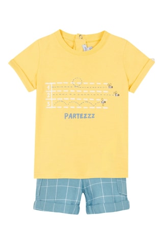 T-shirt et short - Jaune et bleu clair - Catimini