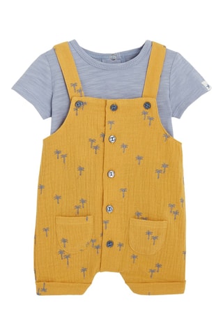 Chemise et salopette - Bleu et jaune - Absorba