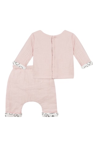 T-shirt et pantalon réversibles - Ecru et rose clair - Absorba