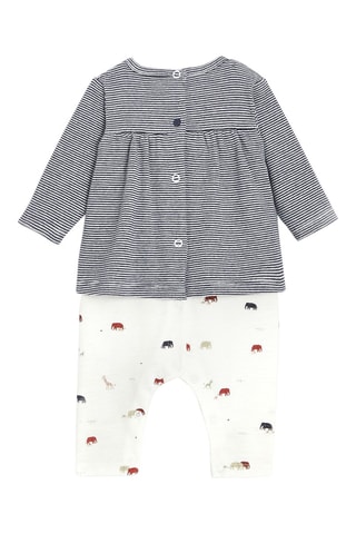 T-shirt et jogging - Bleu et blanc - Absorba