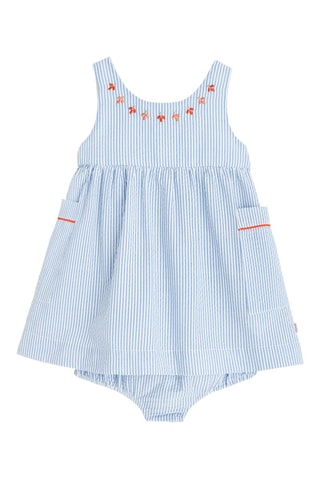 Robe et bloomer Blanc et ciel - Obaïbi