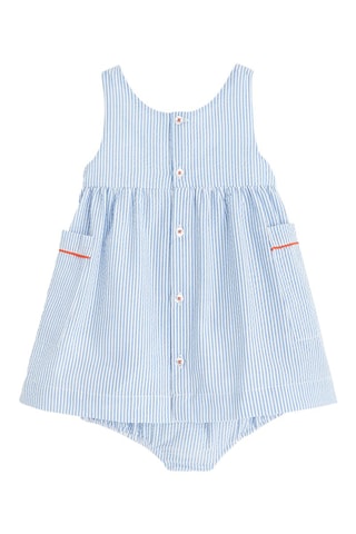 Robe et bloomer Blanc et ciel - Obaïbi