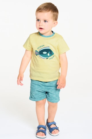 T-shirt et short - Vert et jaune - Obaïbi