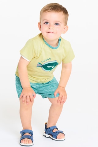 T-shirt et short - Vert et jaune - Obaïbi